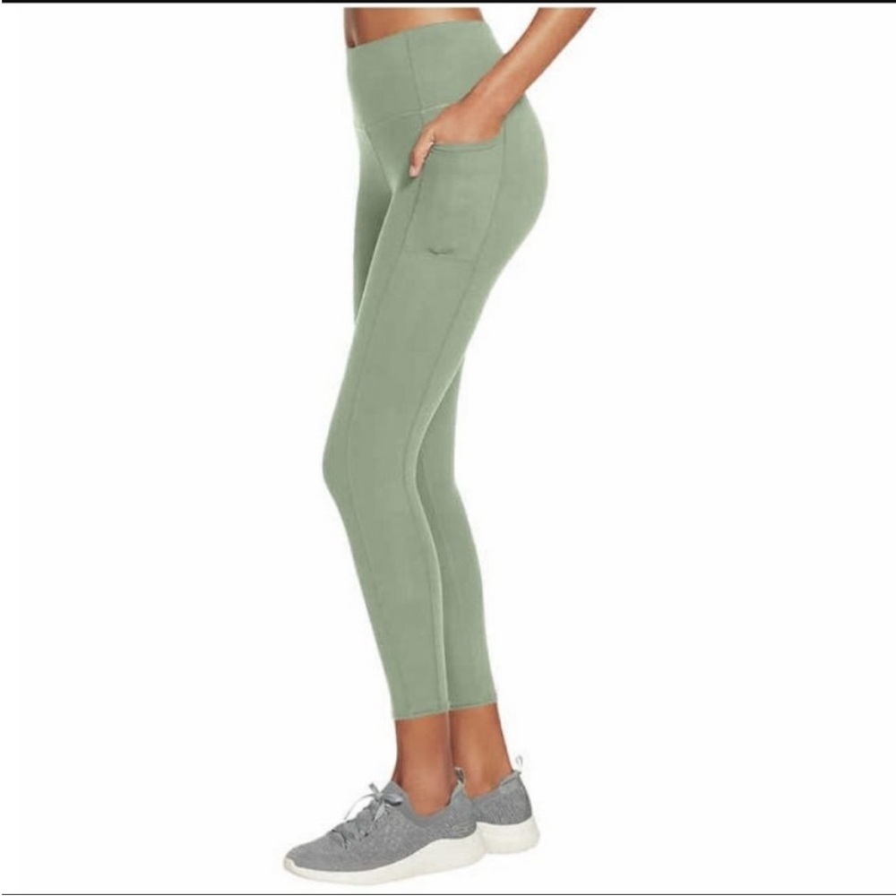 NWT Skechers Ladies 7/8 GoWalk Tight GREEN size XL casual gym training summer